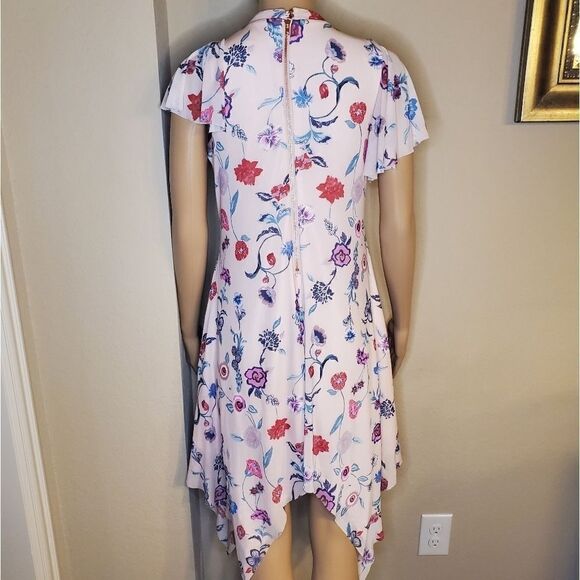 GB GIRLS asymmetrical pink floral dress - Picture 8 of 13